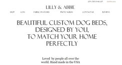 Desktop Screenshot of lillyandabbiedogbeds.com