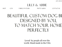 Tablet Screenshot of lillyandabbiedogbeds.com